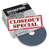 Indasa 7" Rhynofibre "Z" Silver Resin Fibre Grinding Discs, 50 Grit, 2200-50
