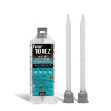 Fusor 101EZ Plastic Repair Epoxy Adhesive, Heat Set, 50ml, 3029869, image of cartridge and two applicators.