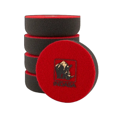 Indasa Autogloss Mop 3" Black Foam Soft Finishing Buff Pad, 5-Pack, 580141