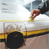 Indasa Cover Roll HDPE Masking Film, technician cutting film to suit his needs
