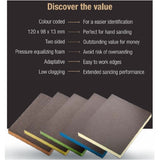 Indasa Rhyno Sponge Double Sided Hand Sanding Pads, Mixed Grit Pack, 608029, 4