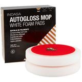 Indasa Autogloss Mop 8" White Foam Coarse Cutting Buff Pad, 2-Pack, 600948