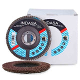 Indasa 4.5" x 7/8" Rhyno Flap Alox Discs, Fiberglass Hub, A/O, T29 Conical