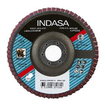 Indasa 4.5" x 7/8" Rhyno Flap Alox Discs, Fiberglass Hub, A/O, T29 Conical, 2