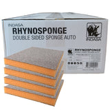Indasa Rhyno Sponge Orange Medium Grit Double Sided Hand Sanding Pads, Case of 100 (595077) 