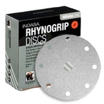 Indasa 6" Rhynogrip WhiteLine 9-Hole Vacuum Sanding Discs (fits Festool), 69 Series