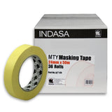 Indasa MTY Premium Yellow Masking Tape, 24mm, 565957, case