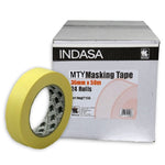 Indasa MTY Premium Yellow Masking Tape, 36mm, 556771, case