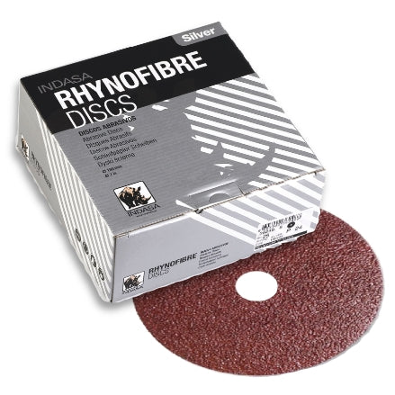 Indasa 7" Rhynofibre "A" Silver Resin Fibre Grinding Discs, 2000 Series